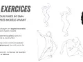 5 exercices pour poses de 5 minutes d'après modèles vivants. Croquis de corps humains en mouvement et au repos, pour améliorer la technique.