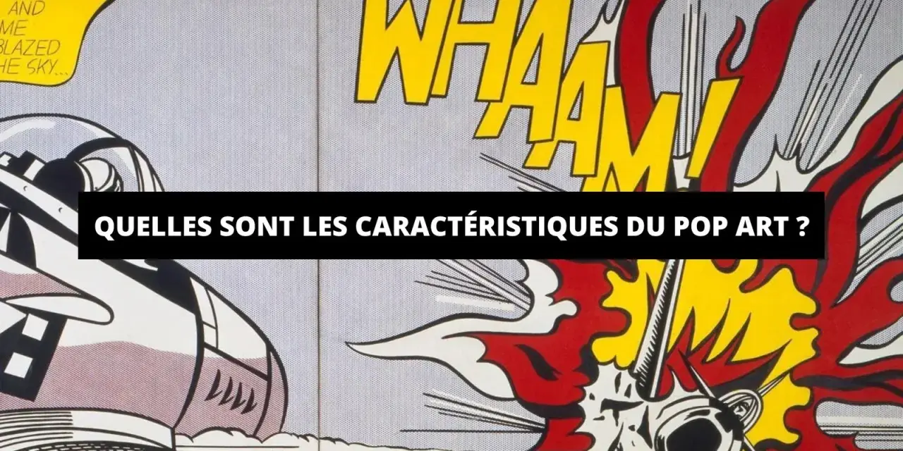 Explosion "WHAAAM!" dans le style de Roy Lichtenstein art, avec un avion et des flammes vives.