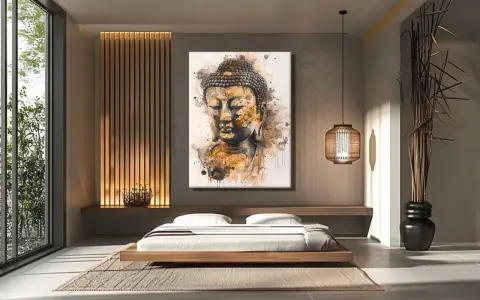 Tableau de Bouddha, une parfaite inspiration déco nature pour une chambre zen.