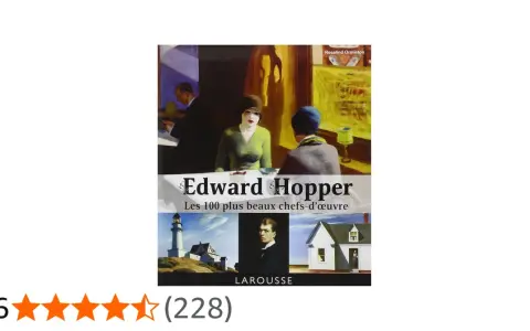 Couverture du livre "Edward Hopper : Les 100 plus beaux chefs-d'œuvre", présentant des scènes emblématiques de ses œuvres.