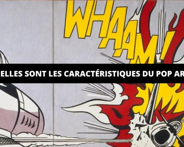 Explosion "WHAAAM!" dans le style de Roy Lichtenstein art, avec un avion et des flammes vives.