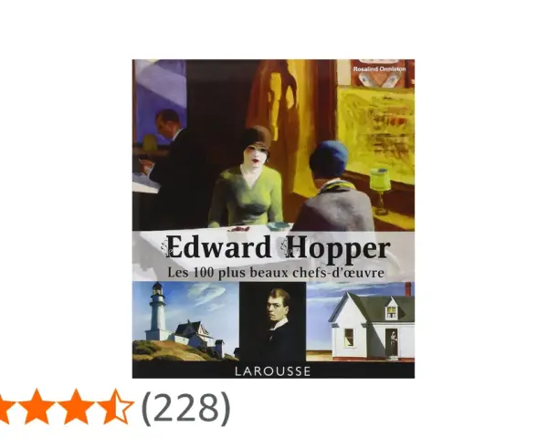 Couverture du livre "Edward Hopper : Les 100 plus beaux chefs-d'œuvre", présentant des scènes emblématiques de ses œuvres.