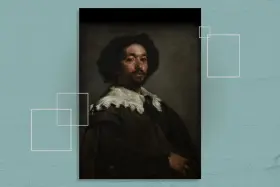 Portrait d'homme, une peinture célèbre aux tons sombres, capturant un regard intense.