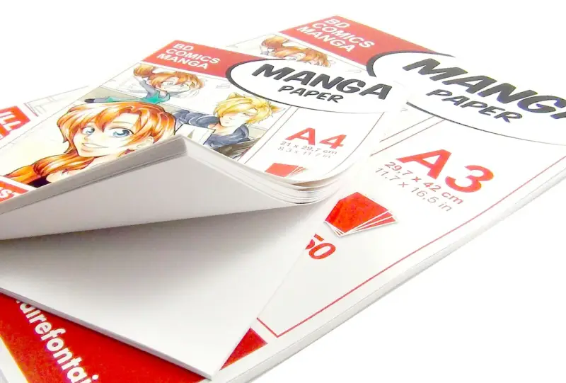 Packs de papier pour feutre alcool, idéal pour vos créations manga. Format A4 et A3.